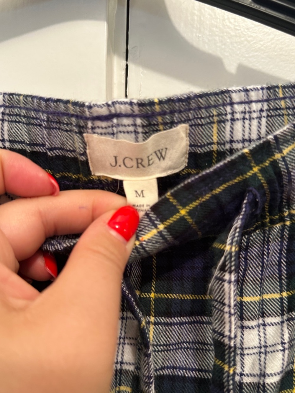 Men’s Tartan Plaid Flannel Lounge Pants in Blue & Green - Picture 4 of 8